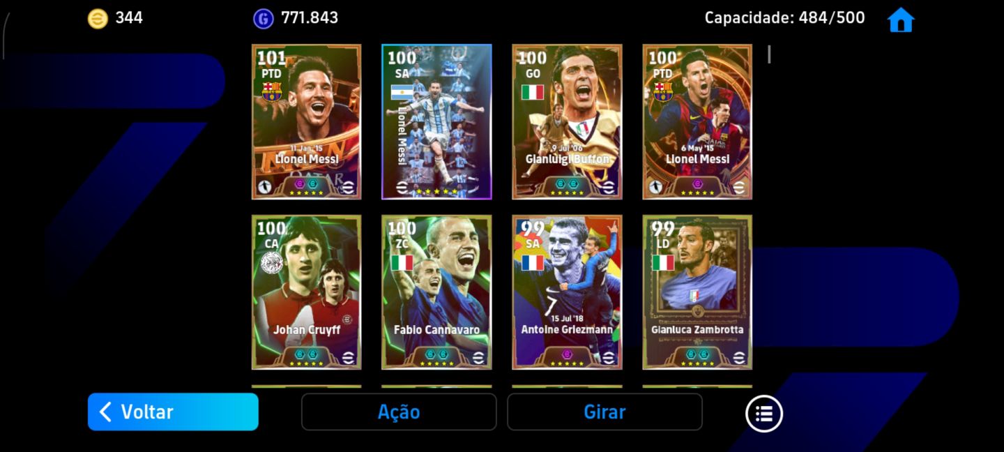 CONTA EFOOTBALL MOBILE COM 3266 DE FORÇA!
