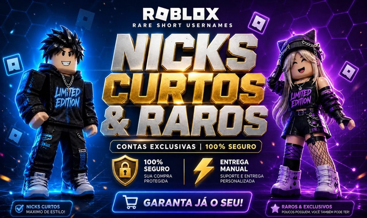 Contas Roblox a Vendas com Nick Curto (5 Caracteres)