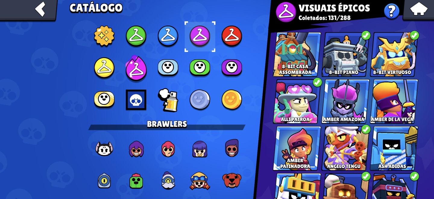 CONTA DE BRAWL STARS com todos os brawlers e diversas skinsa