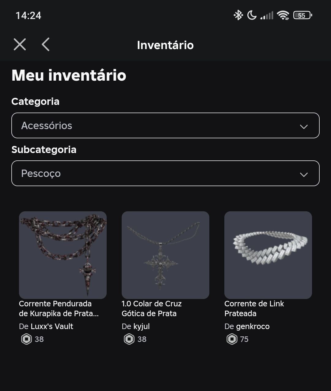 CONTA ROBLOX DARK/EMO/GÓTICA | ACESSÓRIOS, CABELOS, ROUPAS E EMOTES