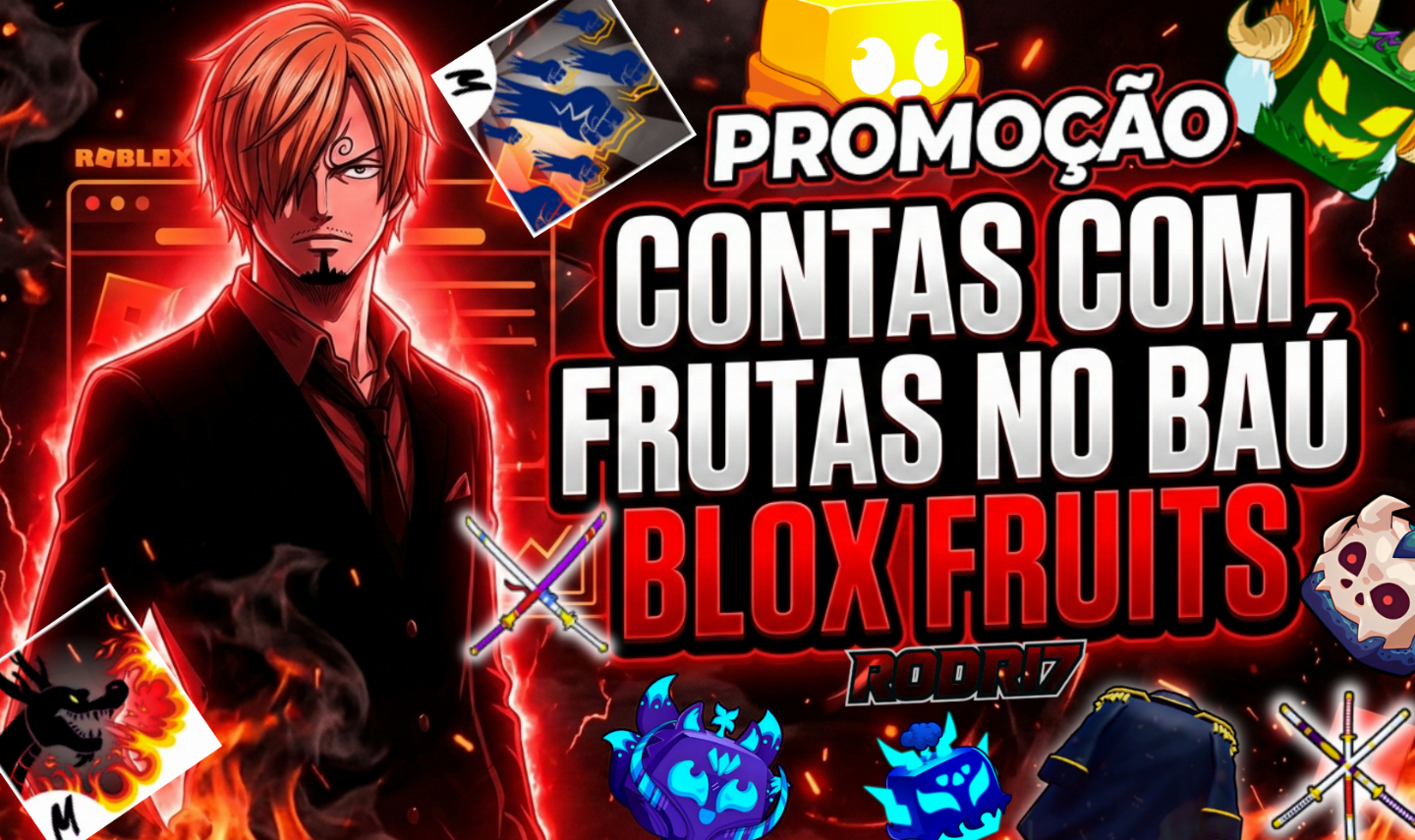 [MELHOR OFERTA]CONTAS PREMIUM COM FRUTAS NO BAÚ! ENTREGA RAPÍDA [BLOX FRUITS]