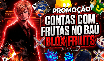 [50% DE DESCONTO]SUPER CONTAS COM FRUTAS NO BAÚ! ENTREGA RAPÍDA [BLOX FRUITS]