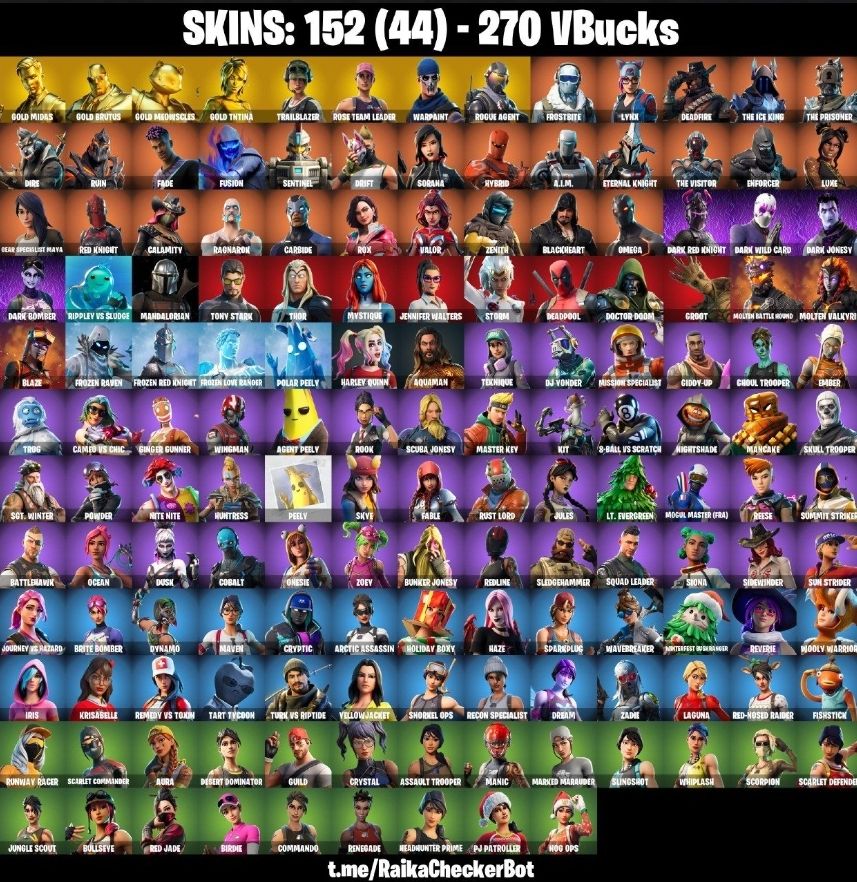 Conta fortnite rara com várias skins 600 V-Bucks