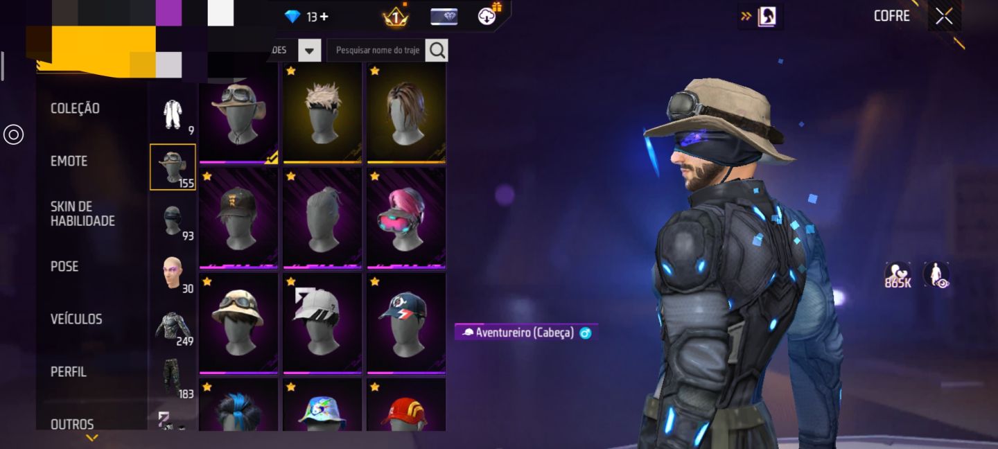 CONTA DE FREE FIRE NÍVEL 63