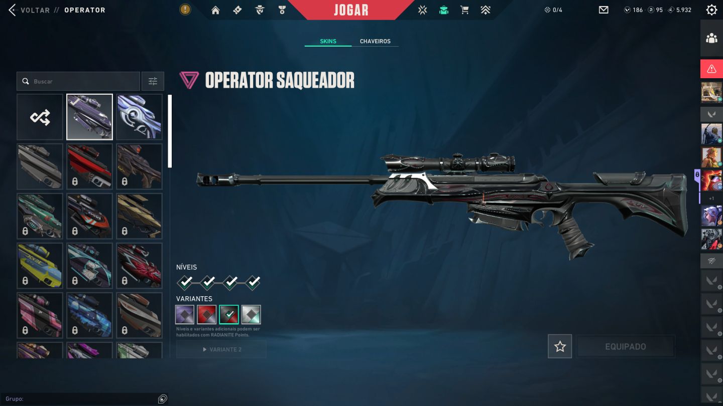 CONTA VALORANT FULL ACESSO COM KARAMBIT, BUTTERFLY E SKINS DE VANDAL,PHANTOM