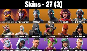 CONTA FORTNITE COM OMEGA, ATEMPORAL, RAGNAROK, EMOTE TIDY E 27 SKINS