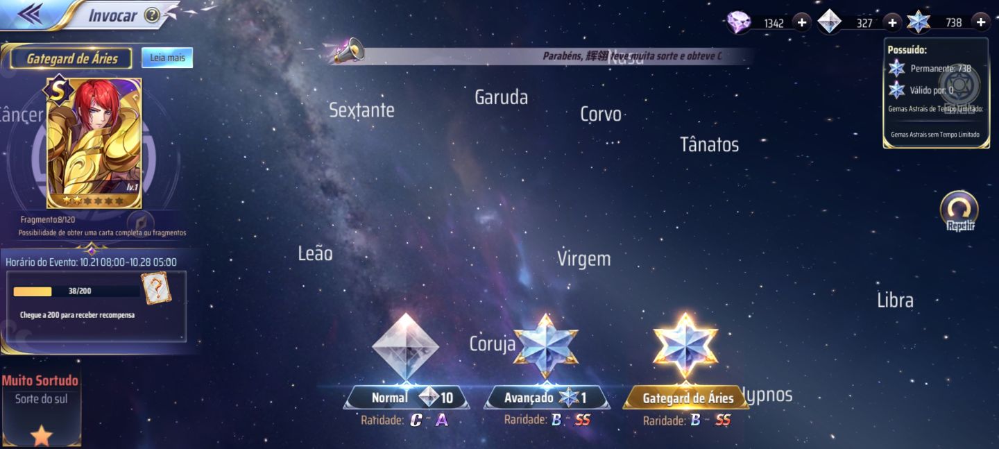 Conta forte A145- Mixer 3 LV 96 Saint Seiya wakening