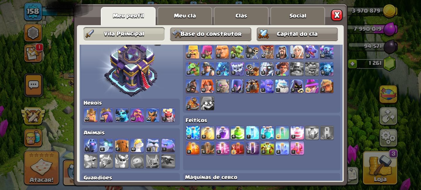 4 CONTAS CLASH LFF CLANS