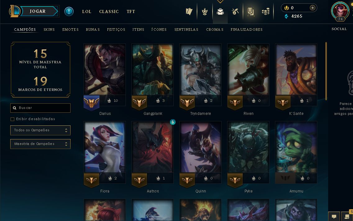 LOL SMURF | ESCOLHA SUA CONTA | ATÉ 45 SKINS | RANQUEADA LIBERADA