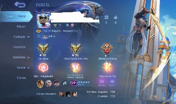 Conta MOBILE LEGENDS c/ 47 skins, baratinha para iniciantes