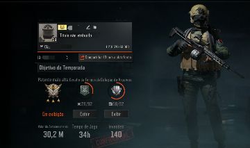 Conta de Arena breakout nível intermediário com 30 milhões de armazem
