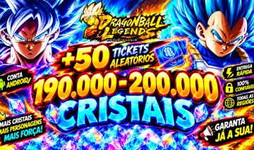 CONTAS DRAGON BALL LEGENDS 190000 - 200000 CRISTAIS ANDROID