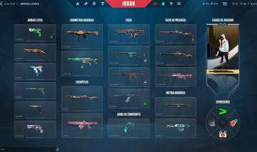 Conta Valorant nível 263 com skins