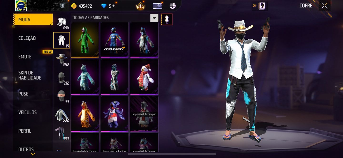Conta Free Fire segundo passe/ angelical e passes antigos