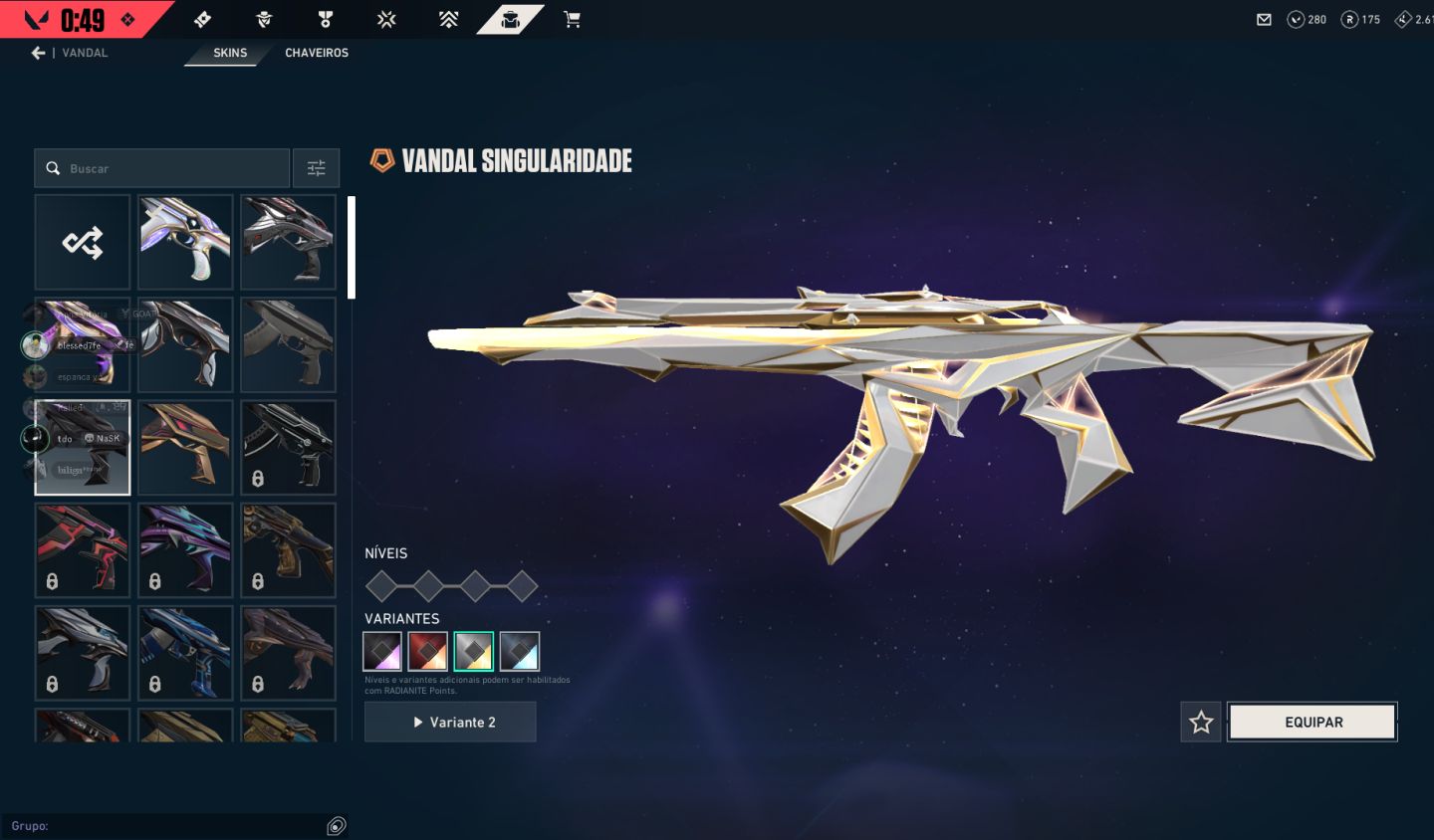 CONTA de VALORANT VÁRIAS SKINS! ENTREGA RAPIDA
