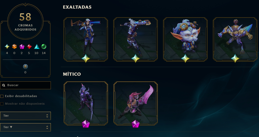 Conta LOL Full Champs e Valorant Jinx Exaltada (2017)