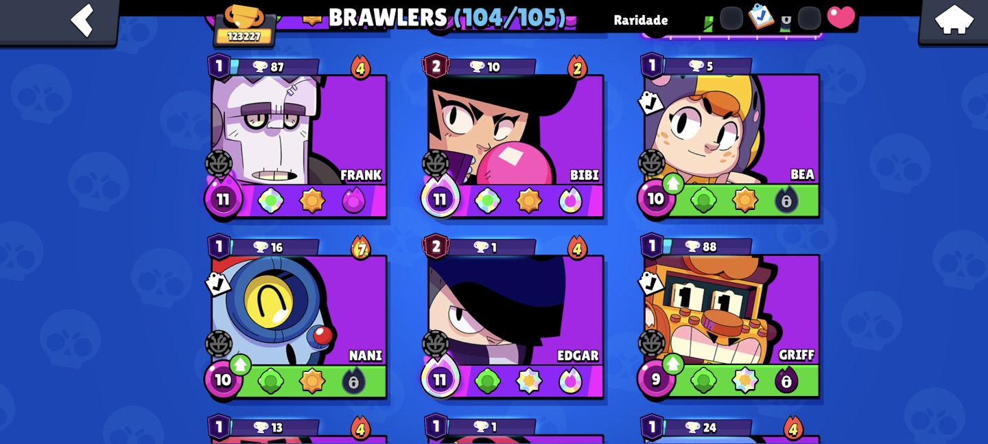 CONTA DE BRAWL STARS BEM UPADA
