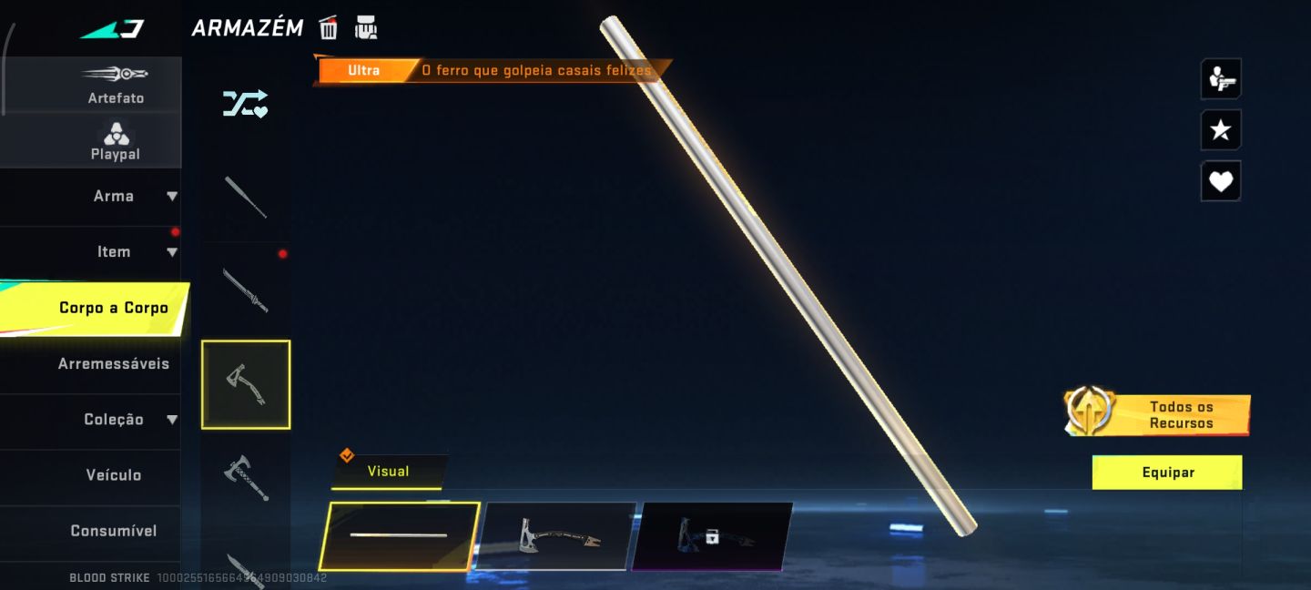 Conta blood strike:contém skins ultra rara