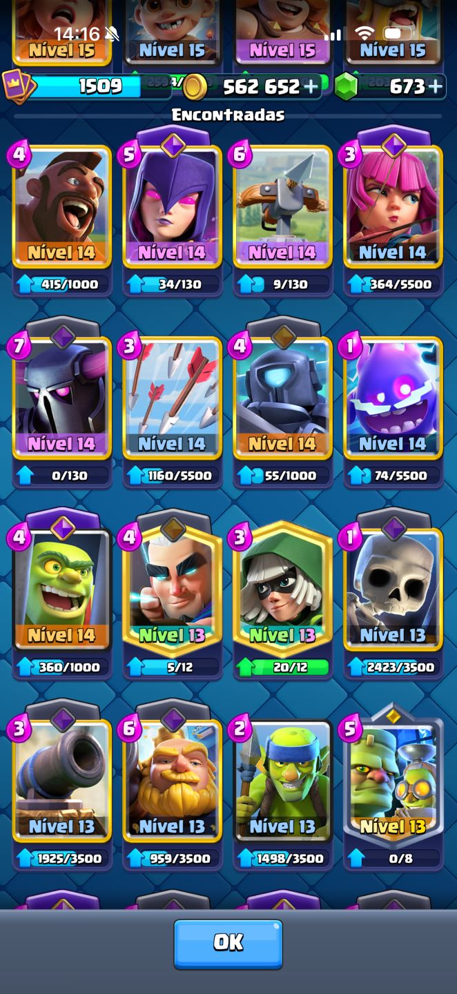 Conta clash Royale 10k troféus e 9 anos de conta