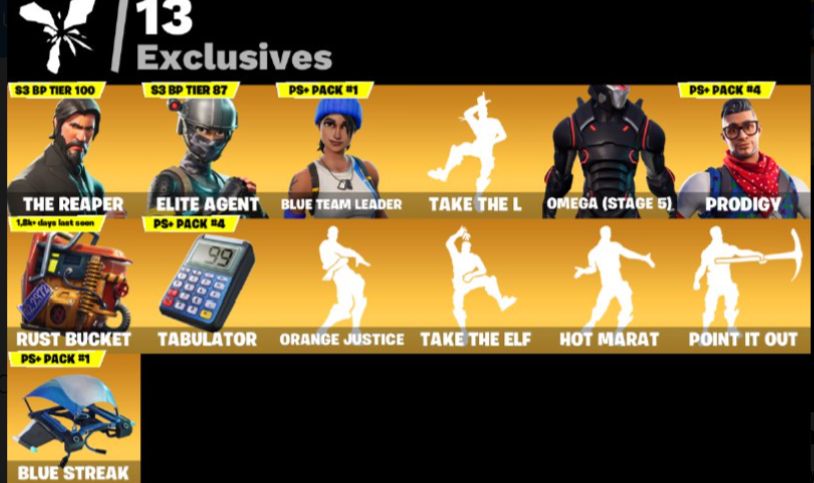 Conta fortnite- s3 s4 full 1skin psn 120skins