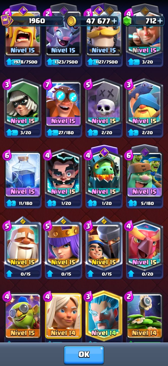 Conta de Clash Royale