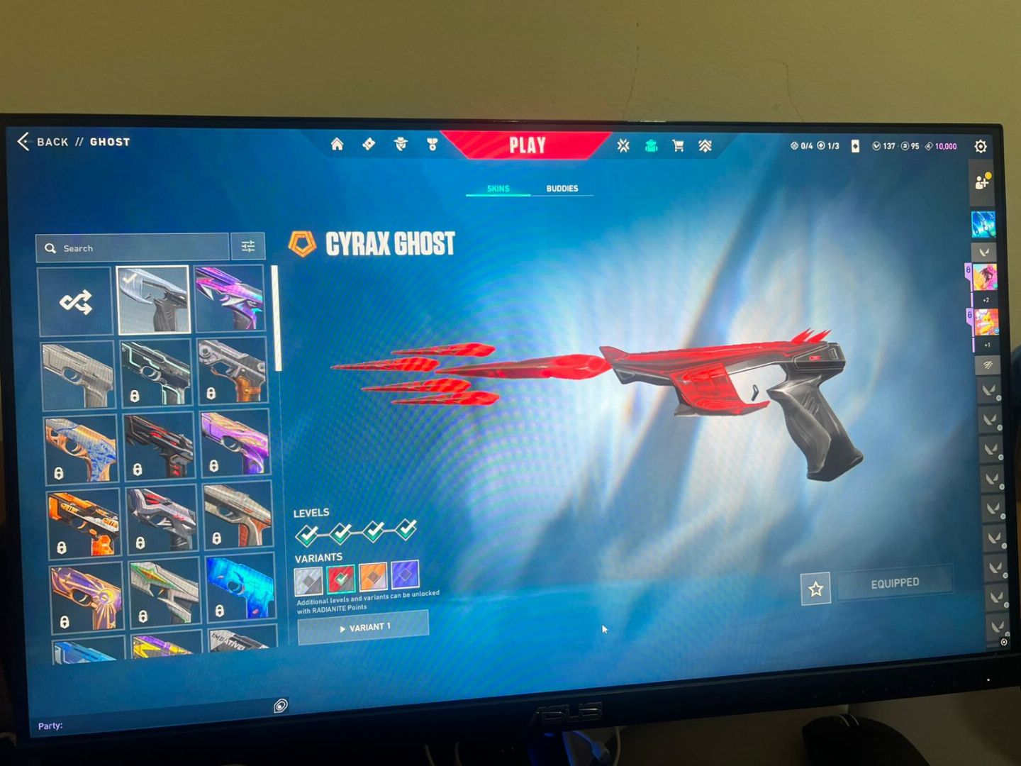 CONTA DE VALORANT ASC 1 COM MUITA SKIN