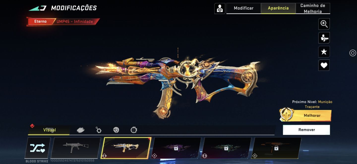 Conta blood strike com 1 EVO, 4 eternas, e muitas skins