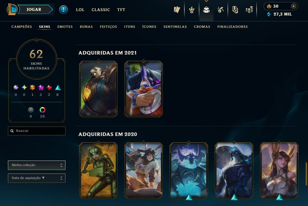 CONTA DIAMANTE 2 COM ALGUMAS SKINS E BONECOS