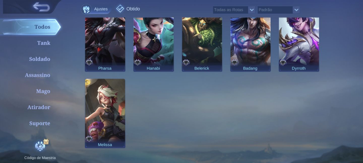 Conta mobile legendes com 2 skins level 12 patente grande mestre IV