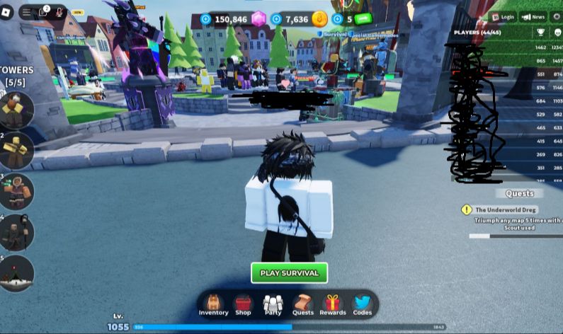 Account Tower Defense Simulator