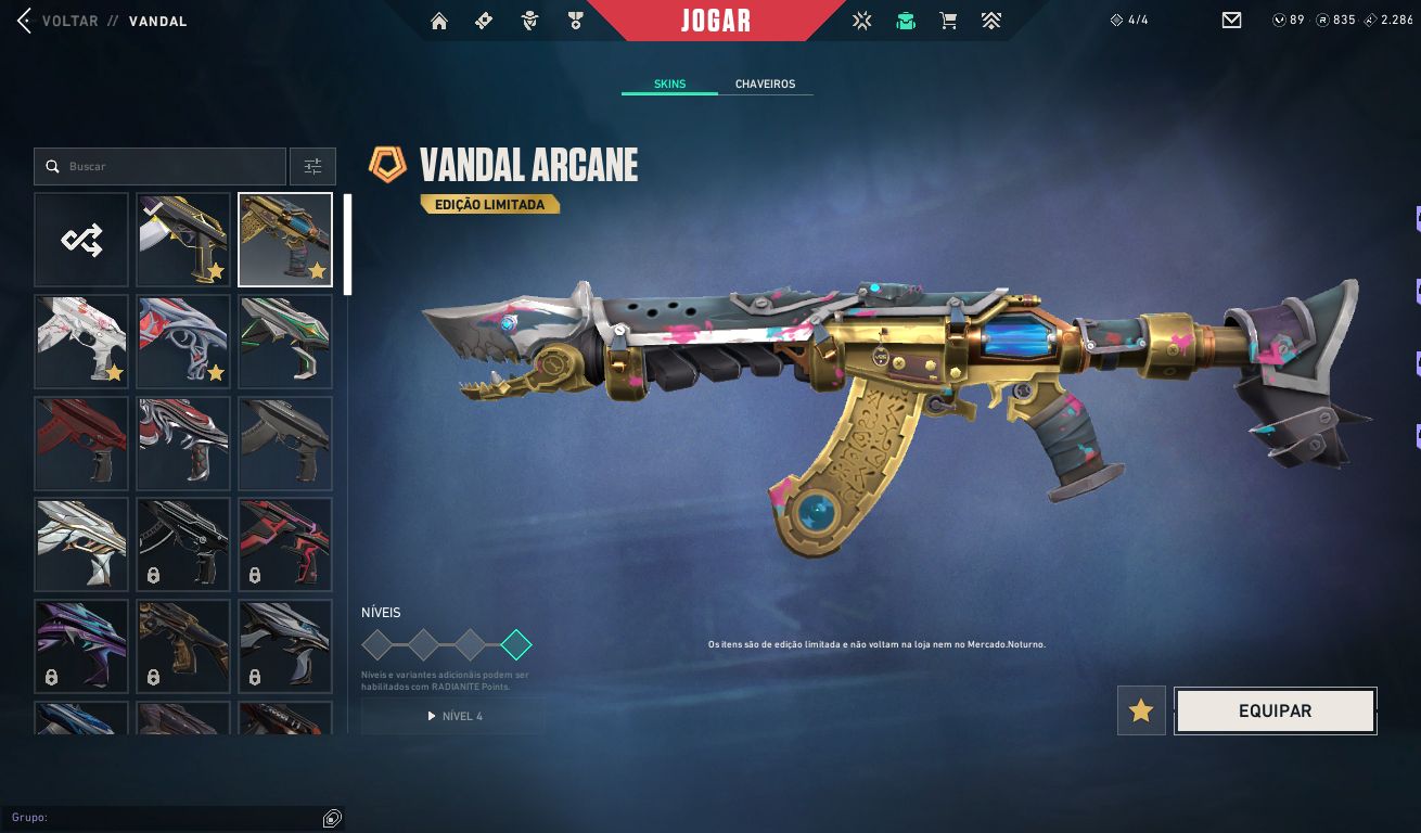 Conta LoL + VALORANT | Vandal Arcane | Todos os Champs e Agentes