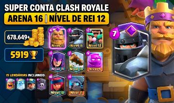 CONTA CLASH ROYALE | ARENA 16 | 19 LENDÁRIAS