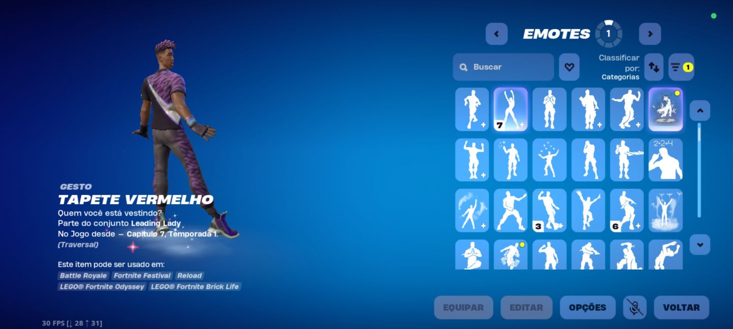 Conta fortnite capítulo 1 e 2 com skins raras
