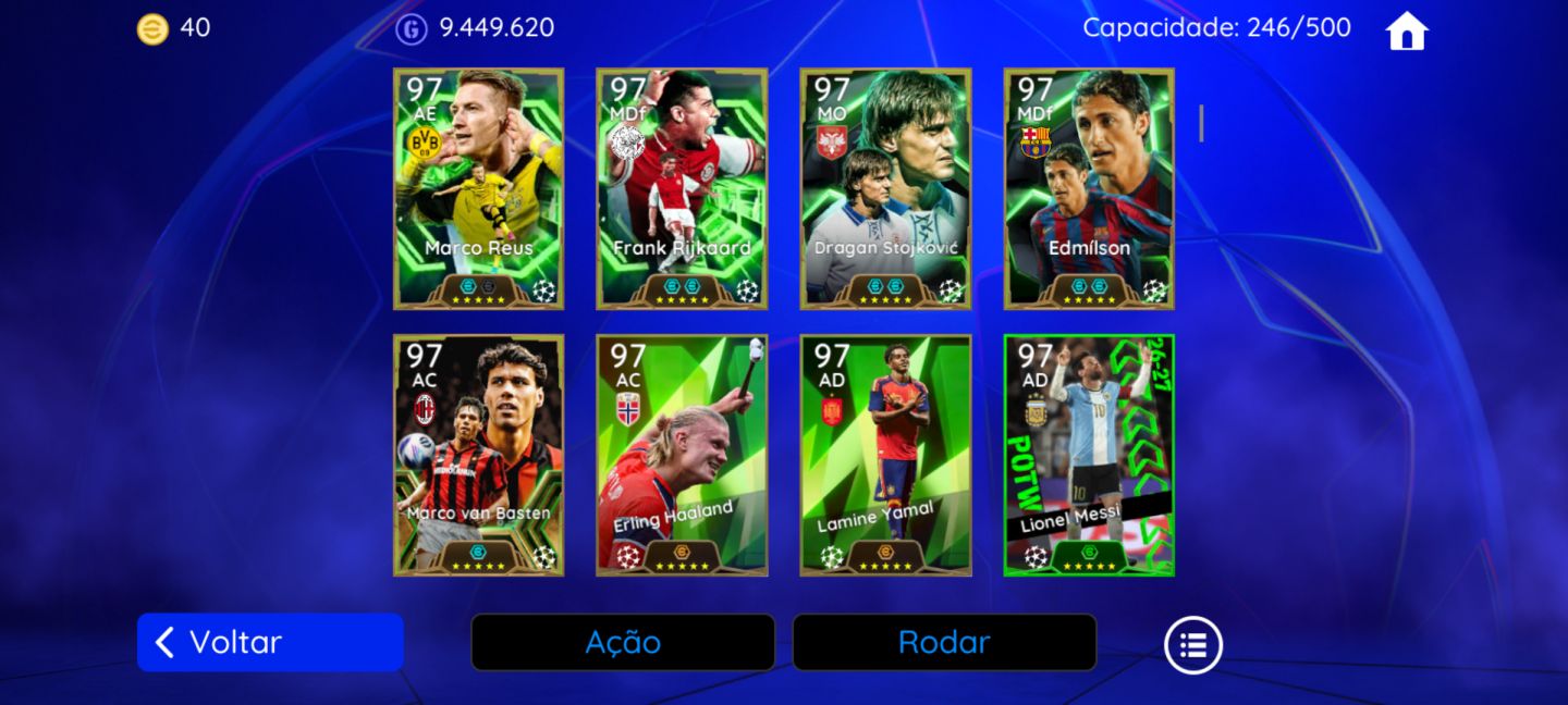 Conta efootboll só Konami Id, pra pegar e subir divisão