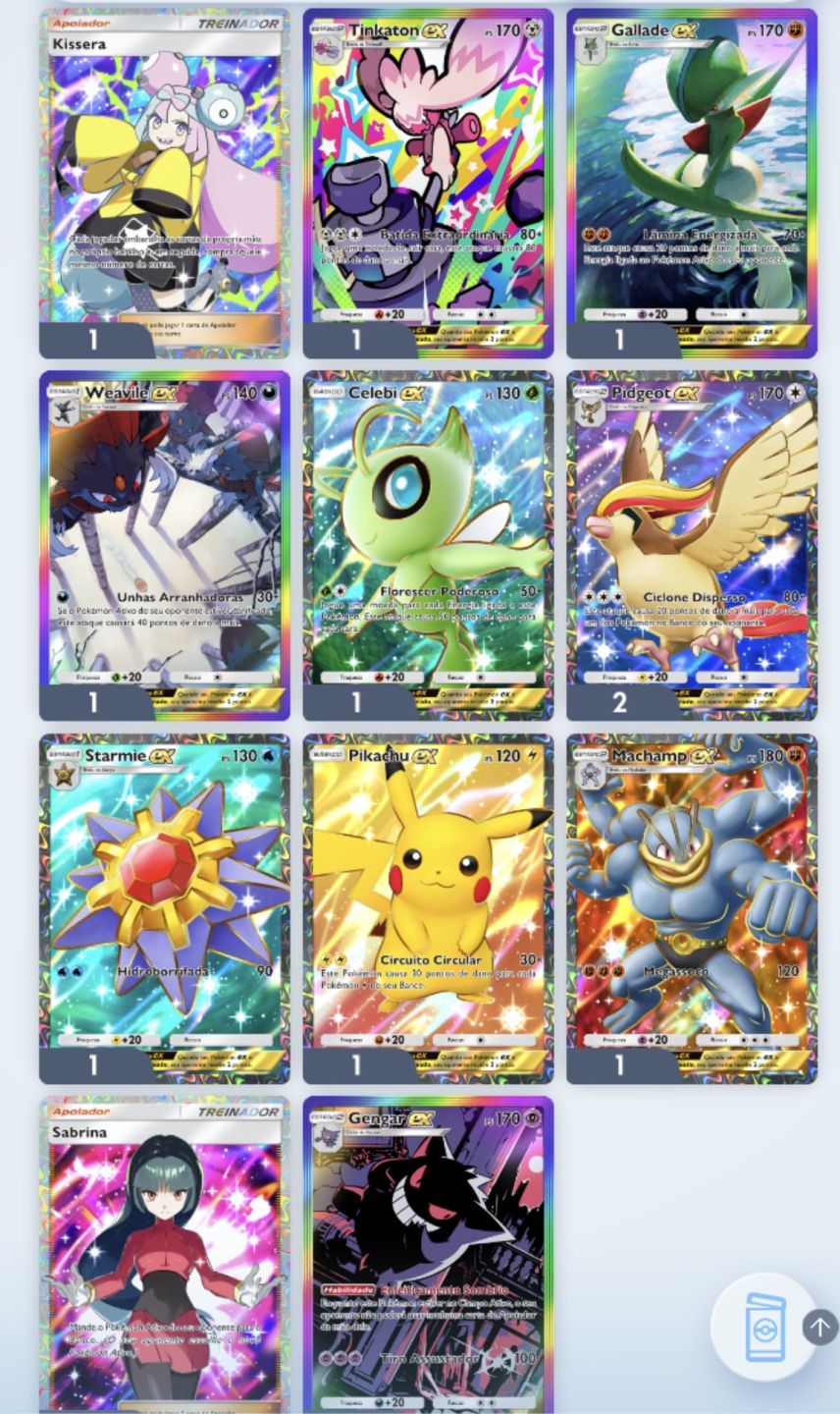 CONTA TCG POCKET, +2000 carta, conta criada em 2024, com 3 gold e diversas raras