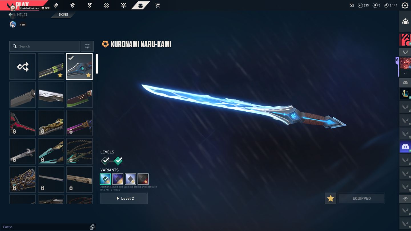 CONTA VALORANT | 2 SKINS DE FACA E UMA DE CADA ARMA