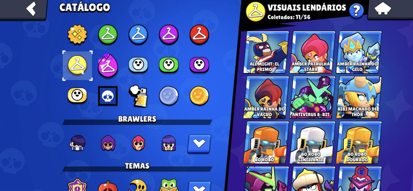 Conta de brawl stars quase Full, já pegou mestre.