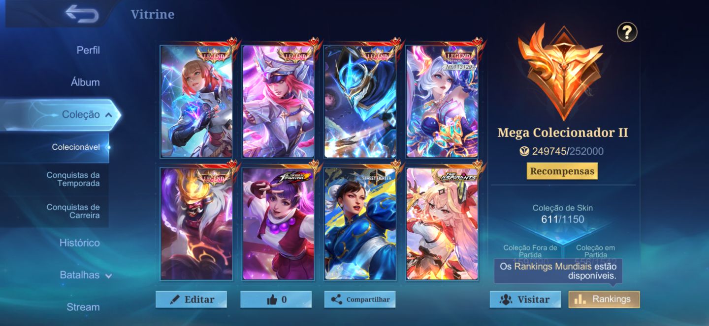Conta com 5 Legends