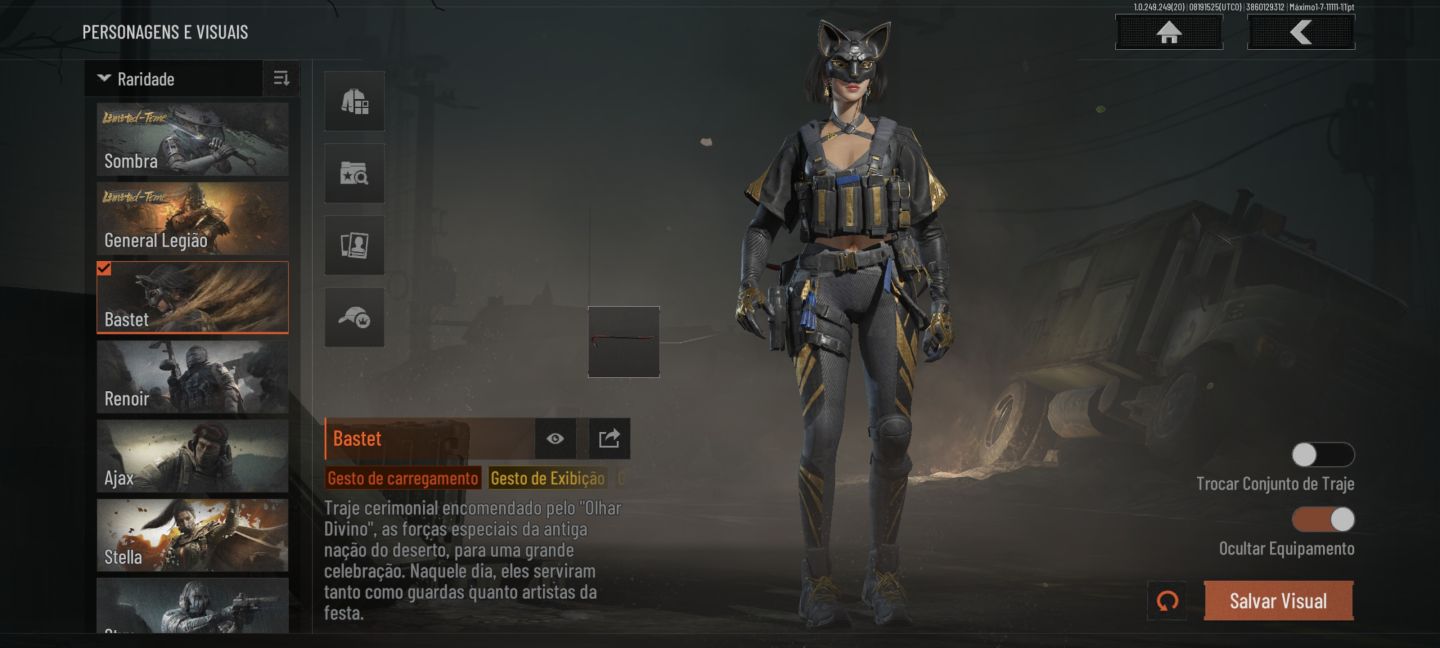 Conta Full skins 9 facas e 8 personagens lendários