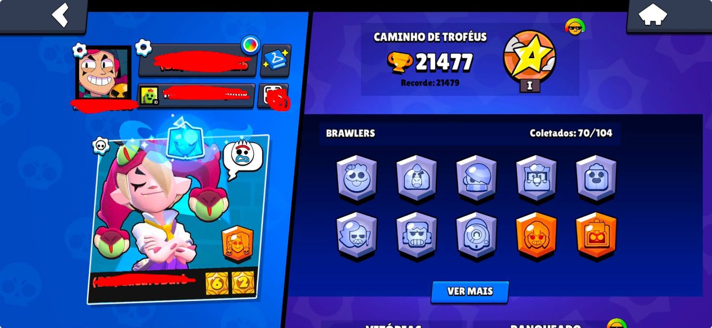 CONTA DE BRAWL STARS 21K | 70 BRAWLERS 6 LENDARIOS