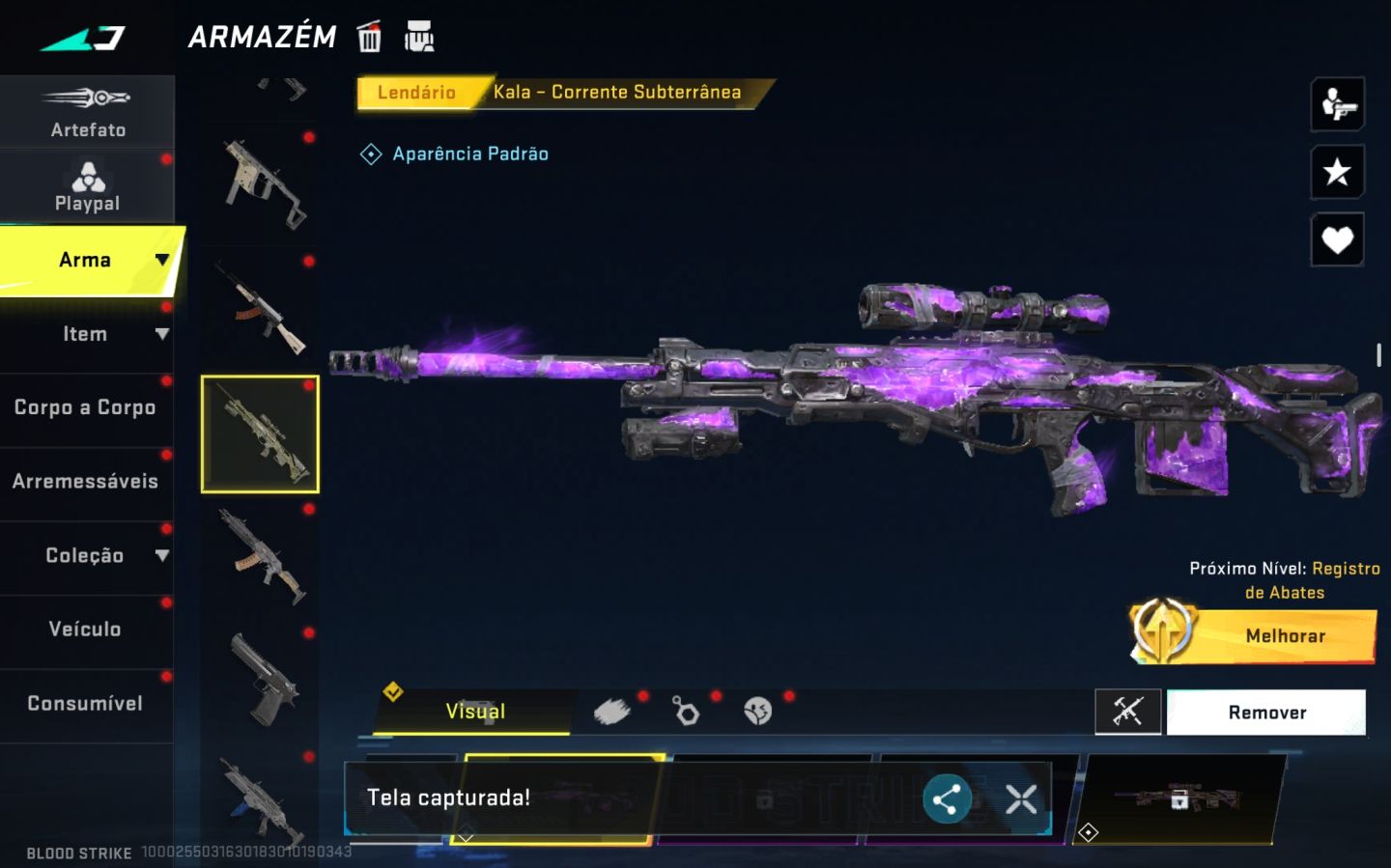 Conta top de bloodstrike com faca talon santuário