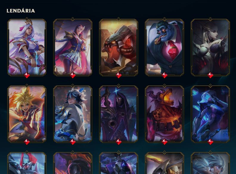 Conta LoL 193 Skins | 2 Ultimates + 2 Míticas + 16 Lendárias | 150K Essências Az
