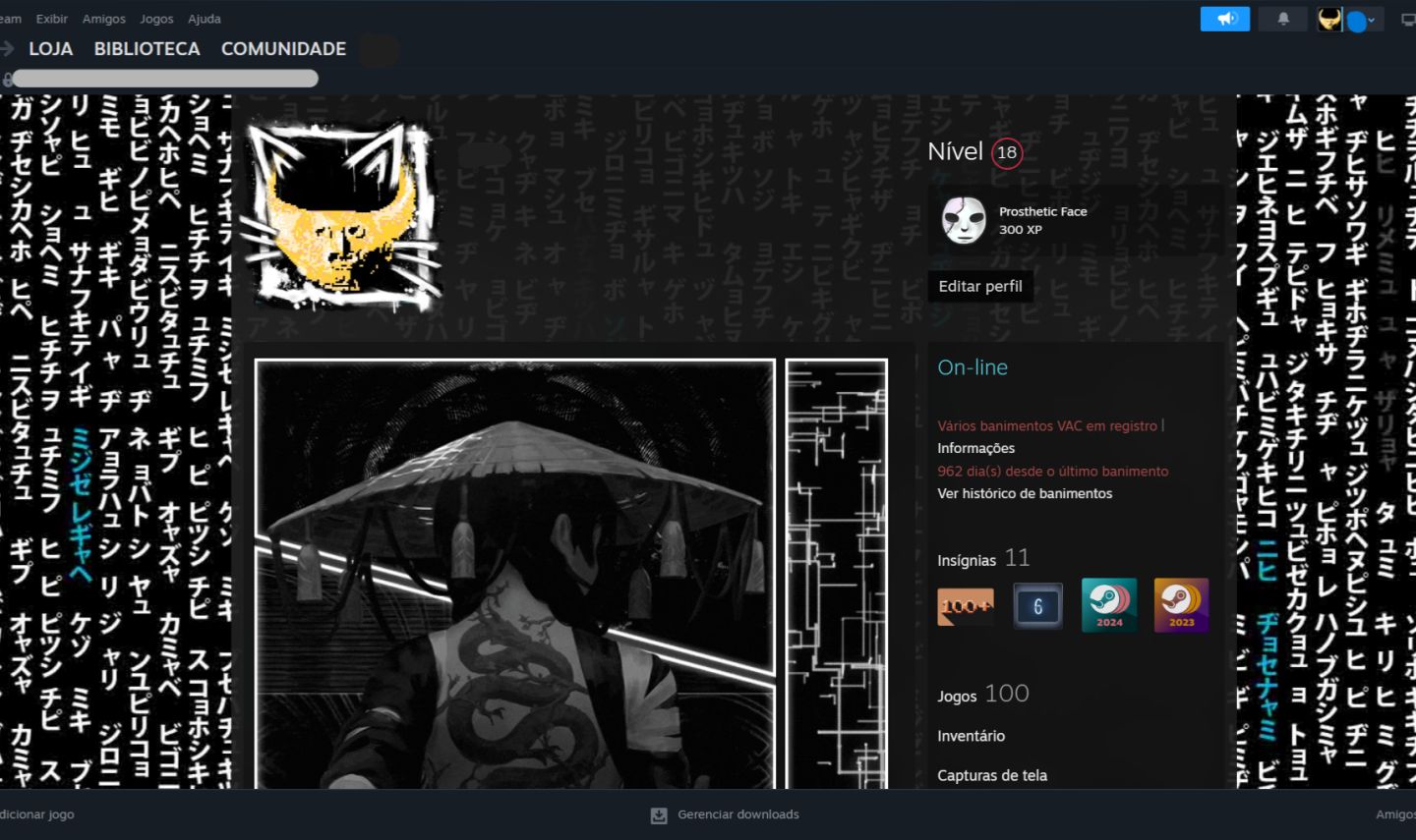 CONTA STEAM +100 JOGOS(RDR2 GTA V e +), MUITAS CONQUISTAS E PERFIL PERSONALIZADO