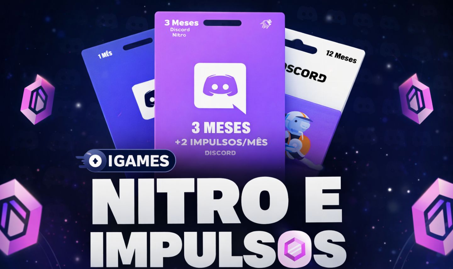 Discord Nitro 3 Meses + 14x Booster para seu servidor!!! [PROMOÇÃO 25%]