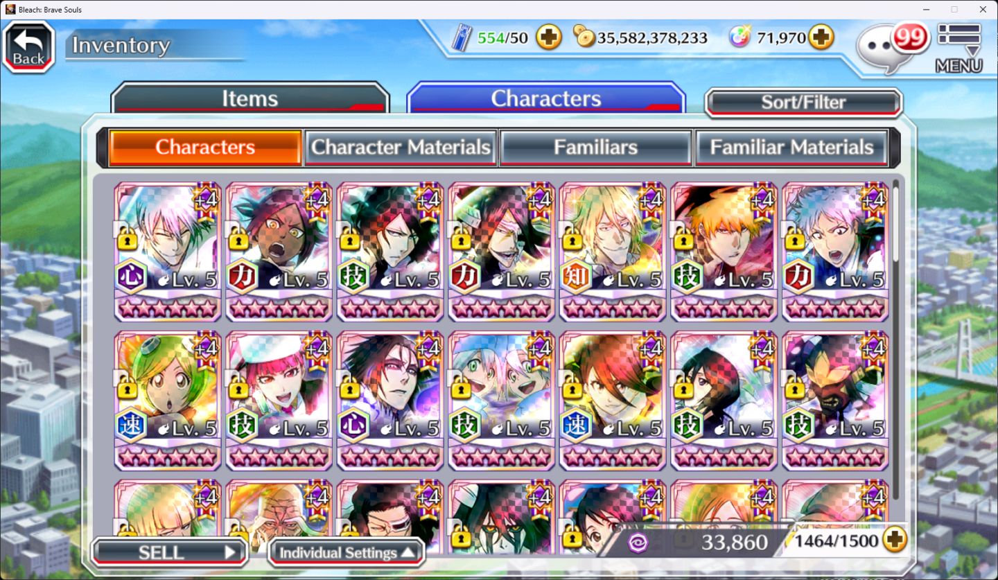 Super REROLL Bleach Brave Souls, Rank 300 + 71k de ORBS