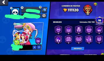 Conta de Brawl stars maximizada! com uma de Clash Royale! Muito raras!!!!!