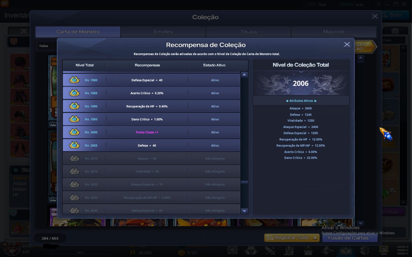 Conta CLV 778 | Zero 8,1KK | 21 personagens 1KK+ 4 800k+ | Maioria com SR