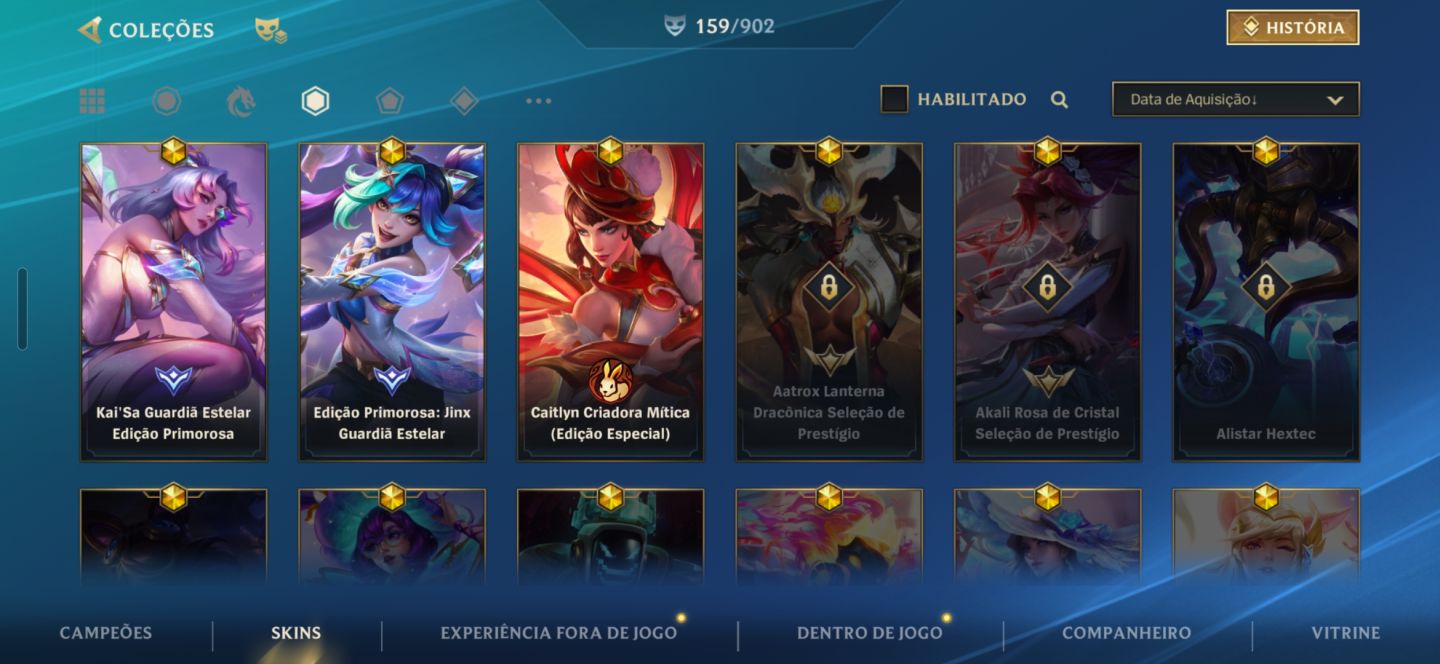 Conta wildrift mono adc, 1x monarca, 3x desafiante e com várias skins