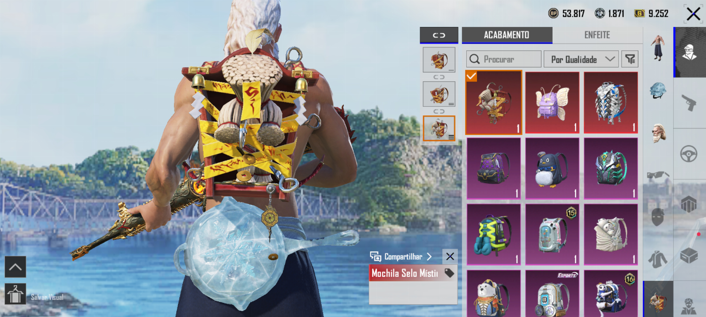 CONTA PUBG MOBILE FULL + SKIN GLACIAL E INFERNAL