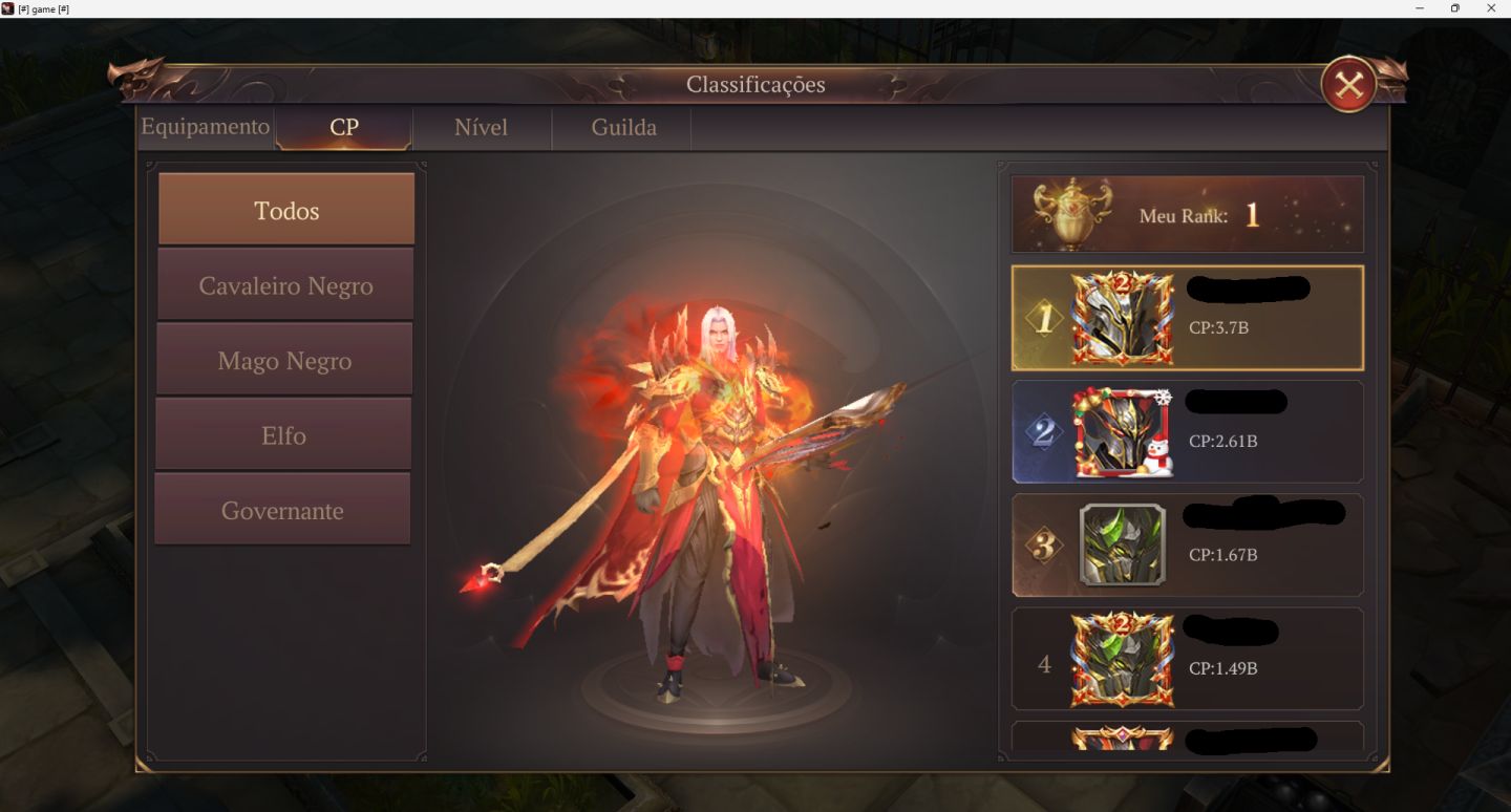 MU DARK EPOCH - DARK LORD FOR - CP 3.700B TOP 1 SERVIDOR